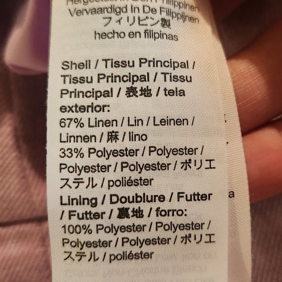 J. Crew Hayden Kickout Crop Pant Stretch Linen Lilac Size 6 - Picture 9 of 12